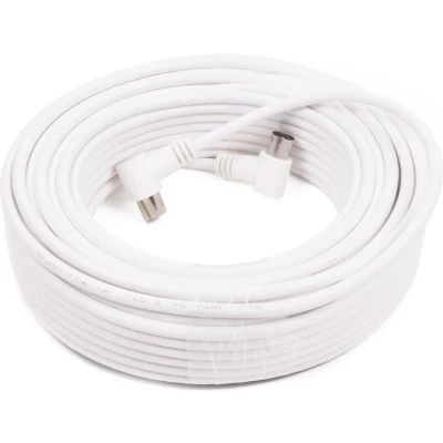 Afbeelding van Benson Coax Kabel Haakse Stekkers 15 meter Wit
