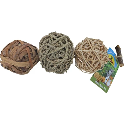 Afbeelding van JR Farm Natuurballen trio voor knaagdieren 45 cm