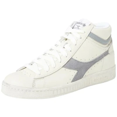 Afbeelding van Diadora GAME HIGH Waxed POP Unisex Sneakers hoog, Maat: 36.5, Bianco Leer en imitatieleer