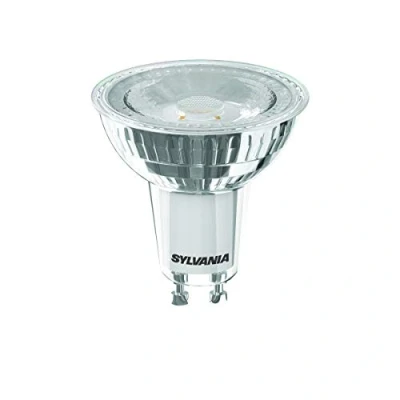 Afbeelding van SYLVANIA Ledlamp, GU10 fitting, 550 lumen, warm wit (3000 Kelvin), vermogen 6 W, levensduur 12000 uur, diameter 50 mm, lengte 56 transparante reflectorzuiger, 1 stuk
