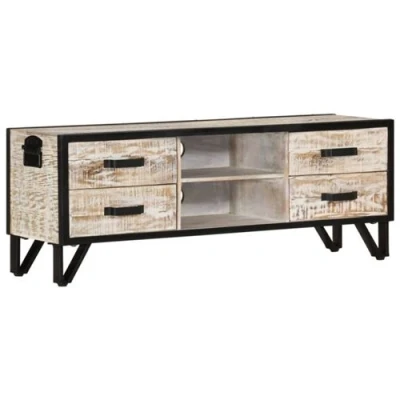 Afbeelding van Tv meubel 110x30x41 cm massief acaciahout