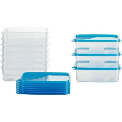 Afbeelding van Vershouddoos vriescontainer Oostenrijk Quality 18x12x6,5cm 1l rechthoekig (10 stuks) blauw