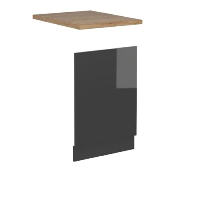 Afbeelding van Vicco Voorpaneel vaatwasser R Line, Antraciet Hoogglans/Antraciet, 45 cm , WB Eik