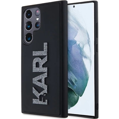 Afbeelding van Karl Lagerfeld 3D Glitter Back Case Geschikt voor Samsung Galaxy S24 Ultra (S928) Zwart