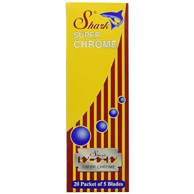 Image de 100 lames de barbe Shark Super Chrome