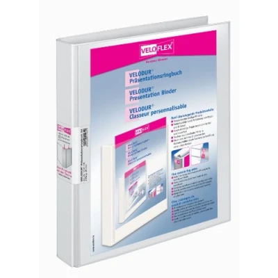 Afbeelding van Veloflex VELODUR Presentatiemap van wit polypropyleen (PP) (PP), A4, 250 vellen, wit, 80 g/m², 2,5 cm