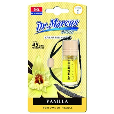 Afbeelding van Dr. Marcus Ecolo Vanilla autogeurtje met neutrafresh technologie Luchtverfrisser auto Tot 45 dagen geurverspreiding 4,5 ml