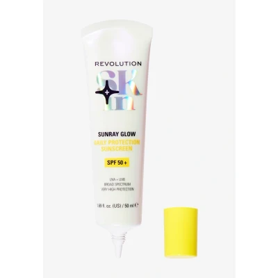 Afbeelding van SKIN by Revolution Sunray GLOW Daily Protection Sunscreen SPF 50+ Zonnebrandcrème, Maat: 50 ml,