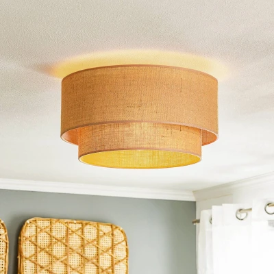 Afbeelding van Euluna plafondlamp 1licht Jute H: 22 cm E27 natuurlijk bruin