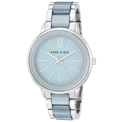 Afbeelding van ANNE KLEIN Polshorloge van hars voor dames, Blauw, Stijlvol