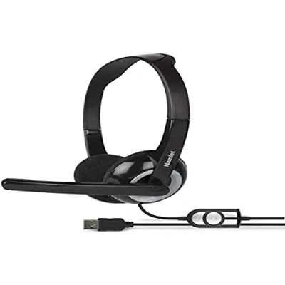 Afbeelding van Hamlet HHEADMUS hoofdtelefoon/headset Bedraad Hoofdband Kantoor/callcenter Zwart
