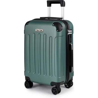 Afbeelding van TAN.TOMI Reiskoffer met 4 Wielen Handbagage 41L Ruimbagage Cijferslot Trolley Koffer Donkergroen
