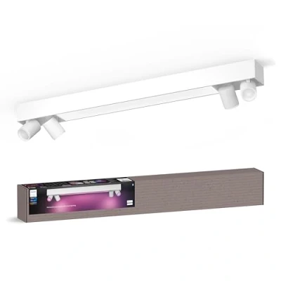 Afbeelding van Philips Hue Centris opbouwspot wit en gekleurd licht 4 spots rechthoekig