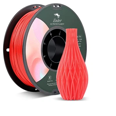 Afbeelding van Creality 3D printerfilament PLA 1,75 mm 1 kg spoel, printmaterialen van filament, rood
