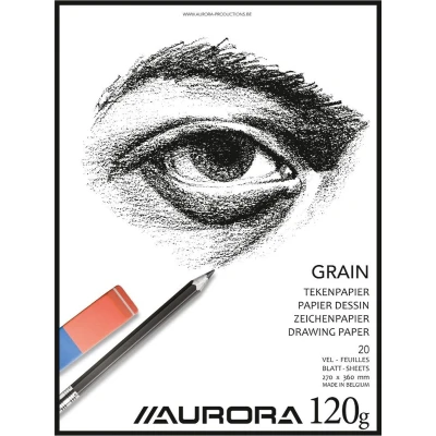 Afbeelding van Aurora Tekenblok Grain Tekenpapier Schetsblok 270x360mm 120g 20 Vel