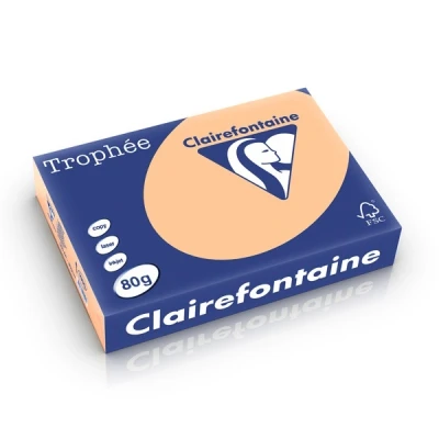 Image de Clairefontaine papier couleur 80 g/m² A4 (500 feuilles) abricot