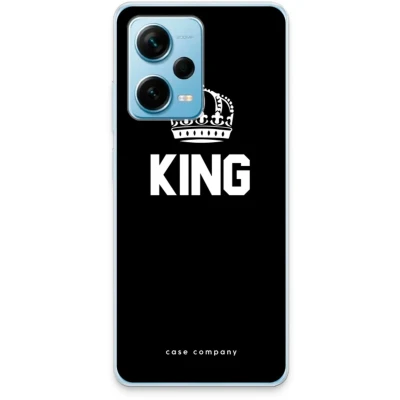 Afbeelding van Case Company® hoesje geschikt voor Xiaomi Redmi Note 12 Pro Plus King zwart Soft Cover Telefoonhoesje Bescherming aan alle Kanten en Schermrand