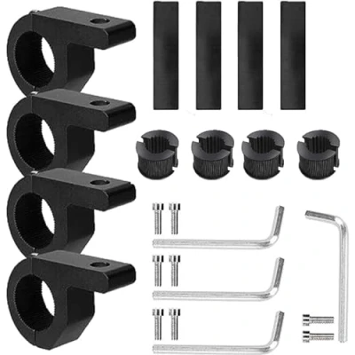 Afbeelding van Set van 4 universele werklichthouders 19 32 mm Voor voorspatbord Offroad voertuig Auto Vrachtwagen Motorfiets Boot