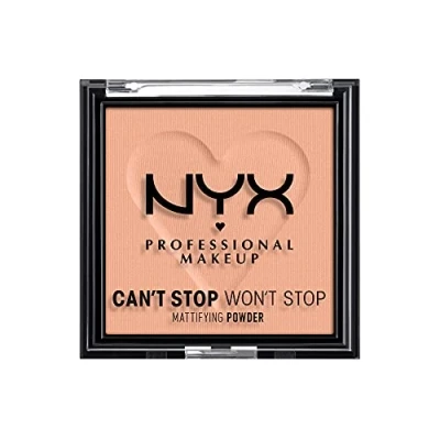Image de NYX Professional Makeup Poudre Matifiante Can&#039;t Stop Won&#039;t Stop, Fini Mat, Brightening Peach