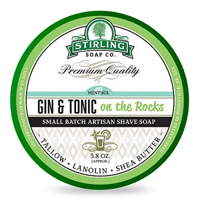 Afbeelding van Stirling Soap Co. scheercrème Gin &amp; Tonic on the rocks 165ml