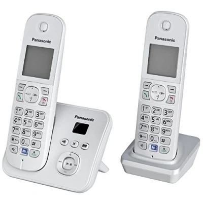 Image de Panasonic KX TG6822 téléphone sans fil système de répondeur avec ID d&#039;appelant + combiné supplémentaire