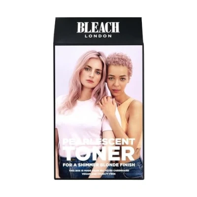 Afbeelding van Bleach London Parelmoer tonerset: neutraliseert geel en krijgt parelblonde kleur, semi permanente toner zonder ammoniak voor gebleekt blond haar, inclusief kleurstof, ontwikkelingslotion