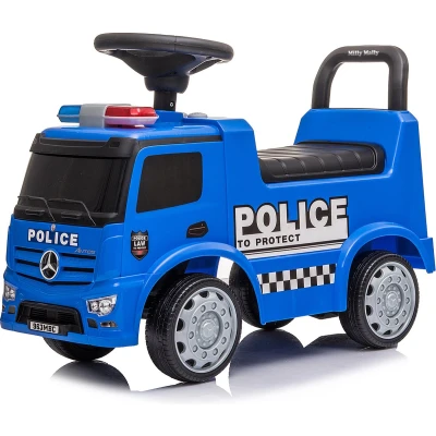 Afbeelding van Milly Mally Loopauto Ride On Mercedes Antos Politie 60 Cm Blauw