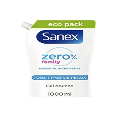 Afbeelding van Sanex Eco navulverpakking douchegel Zero 0% essential familie 1 l