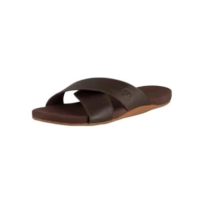 Afbeelding van Timberland Seaton Bay Cross Strap Slide herensandalen, Bruin