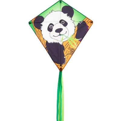 Afbeelding van Invento Diamantvlieger Eddy Panda 68 Cm Groen/wit/zwart