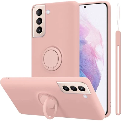 Afbeelding van Cadorabo Hoesje geschikt voor Samsung Galaxy S24 PLUS in LIQUID ROZE Beschermhoes van flexibel TPU silicone Case Cover met ring