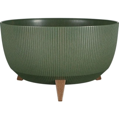 Afbeelding van Mica Decorations Doppio Schaal op Poten H22 x Ø47 cm Groen