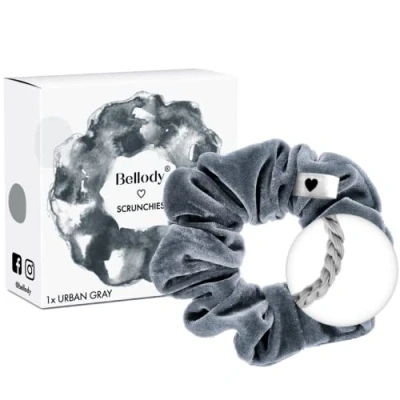 Afbeelding van Bellody® Originele haarelastiekjes, elegante haarbanden zorgen voor een goede grip (1 stuk fluweel grijs)