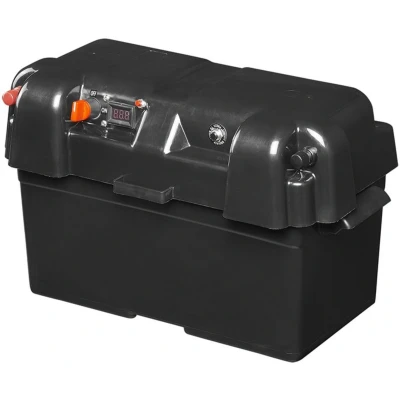 Afbeelding van Pro Plus Accubak 35 x 18 20 cm 2 USB 1 12 Volt Stekkerdoos en Voltmeter