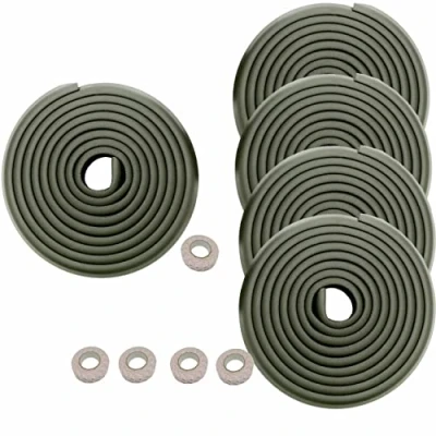 Afbeelding van HIMRY KXD7000 25 m rol van schuimrubber, schokbestendig, bescherming voor tafelranden, L vorm, rol, schuimrand, anti crashbescherming op 5 x m, zwart