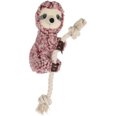 Afbeelding van HS Hangta Luiaard met Touw Oud Roze L