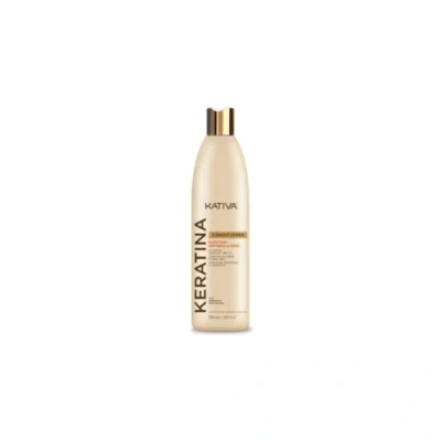 Afbeelding van Kativa keratine balsem, 550 ml, reconstructie, zachtheid en glans, conditioner met gehydrolyseerde ceramide, beschadigd haar