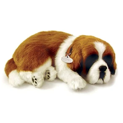 Afbeelding van Perfect Petzzz 65419 interactief pluche dier hond St Bernard dat echt ademt, 25 cm