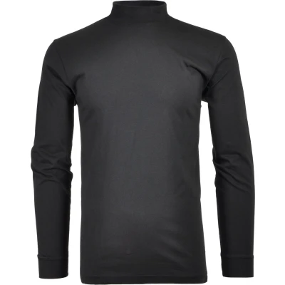 Afbeelding van Ragman heren opstaande kraag shirt lange mouwen, Zwart, XL