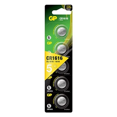 Image de GP CR16167U5 Batterie au lithium CR1616 (3 V, Lot de 5) sous blister