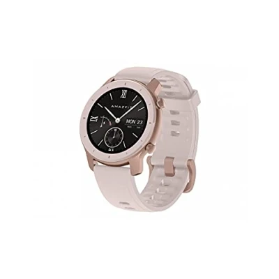 Image de Amazfit GTR 42 mm fleur de cerisier rose montre intelligente avec sangle silicone affichage 1.2&quot; Bluetooth 25.5 g