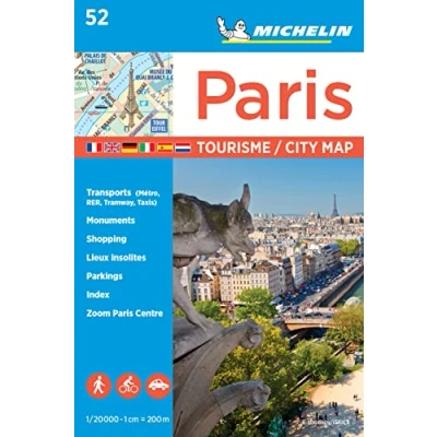 Afbeelding van Michelin 52 Parijs Centrum Stadsplattegrond