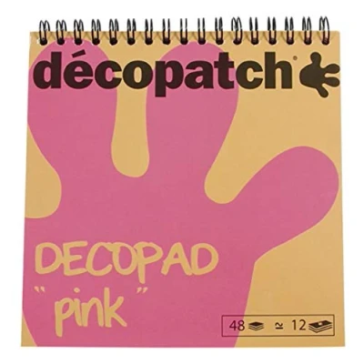 Image de Décopatch Bloc color Decopad 48 feuilles 15x15cm Rose