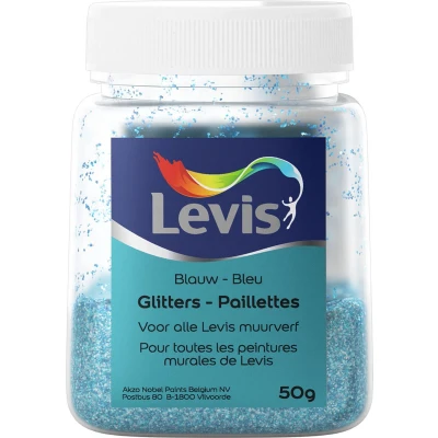 Afbeelding van Levis glitters voor muurverf 50gr blauw