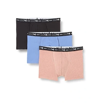 Afbeelding van Dim Boxershorts voor heren, katoen, stretch, ademend, optimale grip, 3 stuks, Nude/Wit/Zwart