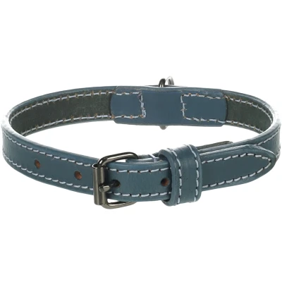 Afbeelding van Flamingo Denver Gewoon Halsband Honden Blauw S 29 35cm 15mm 1st 174430