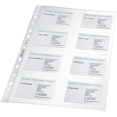Afbeelding van Showtas Leitz Premium voor visitekaartjes copy safe PP A4 glashelder