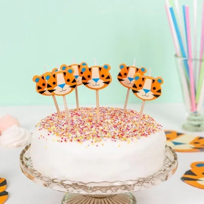 Afbeelding van Rex london feestkaarsjes ziggy the tiger 6st