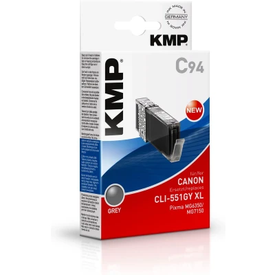 Afbeelding van KMP Inktcartridge vervangt Canon CLI 551GY XL Compatibel Grijs C94 1519,0041