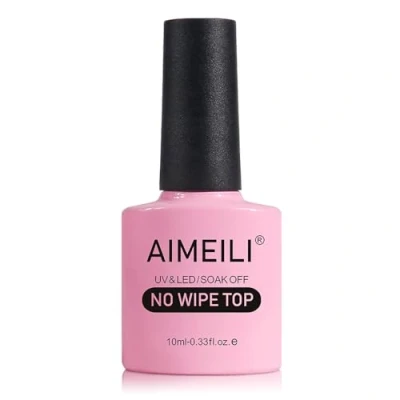 Image de AIMEILI No Wipe Top Coat Vernis à Ongles Gel Semi Permanent Ultra Brillant Finish Longue Durée 10ML